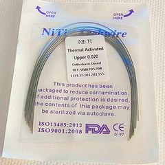 Dental Ortodoncia Térmica Activada Niti Arco Redondo de Alambre 10 Tamaños Super