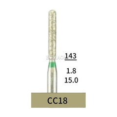 100 PCS Dental Lab HP Round Cylinder Diamond Bur CC18 Electroplated Coarse