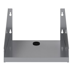 10 in. x 14 in. Stainless Steel Ticket Printer Shelf with Cord Grommet, 18 Gauge