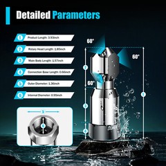 360�� Rotating Tank Washing Spray Nozzle Cleaning Nozzle 3/4 Internal Thread