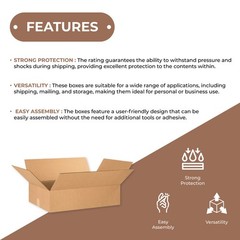 14 x 11 x 3″ Flat Corrugated Boxes, ECT-32 Brown Shipping/Moving Boxes 25/Bundle