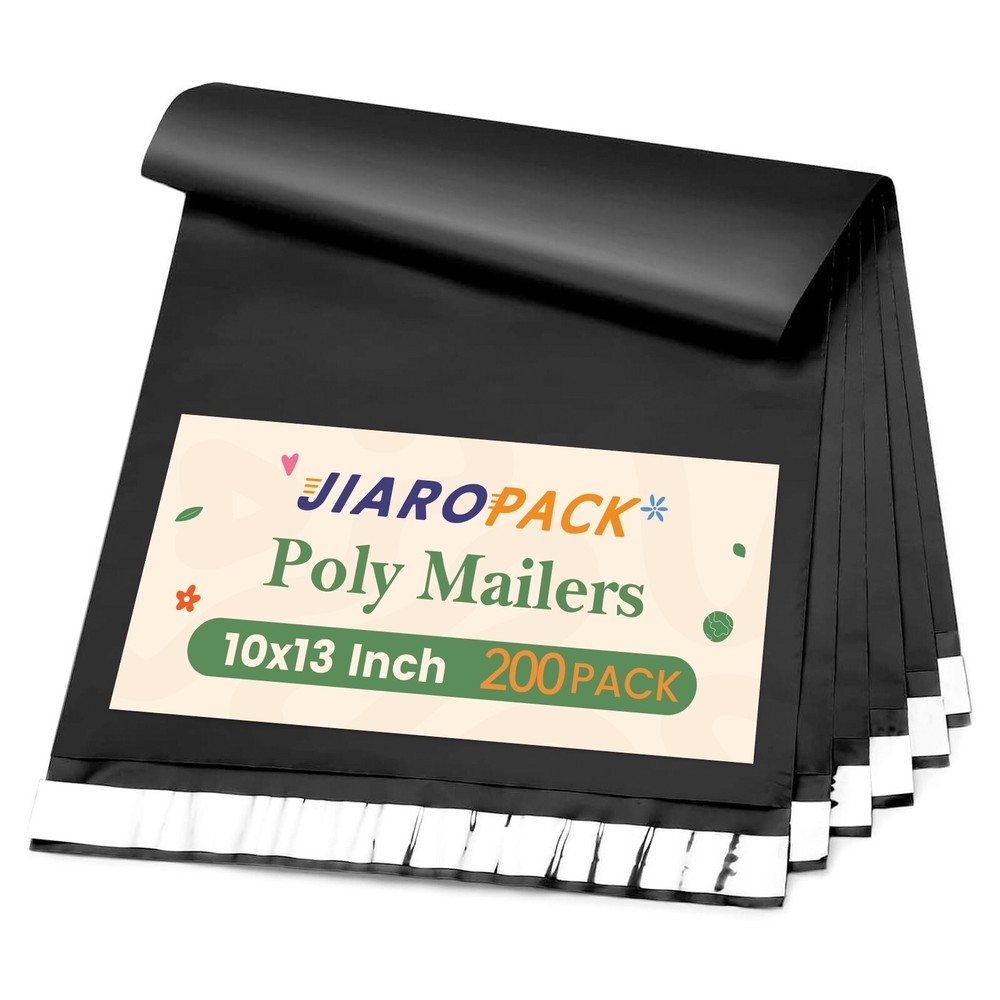 Small Poly Mailers Shipping Bags Mailing Bag Envelopes 10×13″ 200 Pack Black