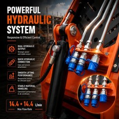 15HP Mini Skid Steer Loader Gasoline Crawler Hydraulic EPA Free Shipping USA
