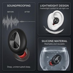 Noise Cancelling Ear Plugs for Sleeping, Travel & Work – 50Db Reusable Silicone