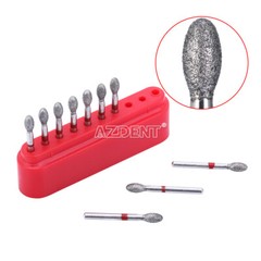 Dental Fine Grit Diamond Burs 379-023F Egg Football Shape for Cutting 10Pcs/PK