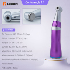 Dental 1:1 Inner Channel Slow Low Speed Handpiece Angle Air Motor Set 2/4H S65dB
