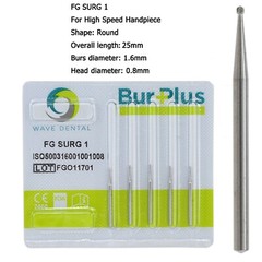 WAVE Dental Surgical Round Burs 2 4 6 8 FG SURG Long 25mm Carbide Bur High Speed