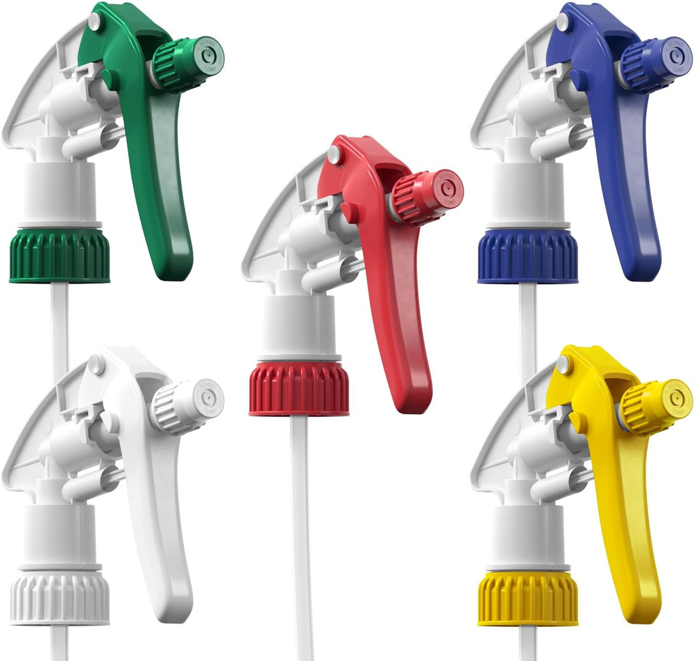 Leakproof 5-Pack Heavy-Duty Chemical Resistant Nozzle Spray Heads Industrial and