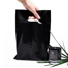 Merchandise Bags 100 Black 9″x12″ Size 1.5Mil Thick With Handles
