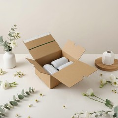 8x6x4 inches Self-Sealing Shipping Boxes, Corrugated Cardboard with Easy Open…