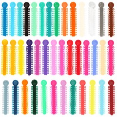 1040 Dental Orthodontic Ligature Ties Elastic Rubber Band Elastomeric Ligaduras