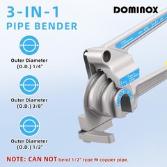DOMINOX 3-IN-1 Tube Bender, Outer Diameter 1/4″, 3/8″, 1/2″, 0-180°