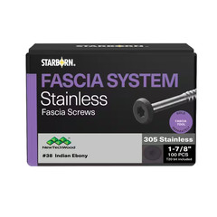 9 In. X 1 In.-7/8 In. Indian Ebony Stainless Steel Torx Drive Pan Head Composite