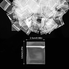 200Pcs 1″X1″ 4 Mil Mini Plastic Bags, Transparent Small Zip Bags Resealable Clea
