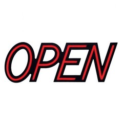 Optiva S-SGN-06005-00 19.5″ Ultra Bright LED OPEN Sign with Remote Control