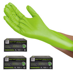 8 Mil Nitrile Gloves 100 Pack Heavy Duty Industrial Work Repair Latex Free Large