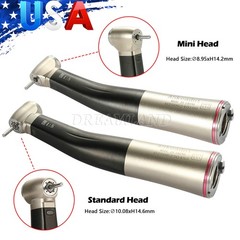 1-10 x Dental LED 1:5 Contra Angle Fiber Optic Handpiece Mini / Standard Head