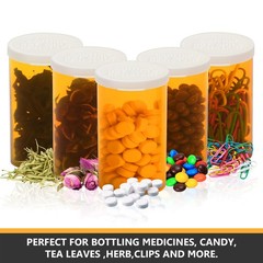 Obami Empty Plastic Pill Bottles Easy Open Snap Caps Not Child Resistant