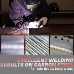 140A MIG Welder 110V, 3-in-1 Flux Core/Lift TIG/Stick, Large LED Display, IGBT
