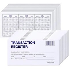 24 PCS Check Registers for Personal Checkbook, Easy to Read Checkbook Register