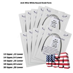 Dental Orthodontic Super Elastic Niti Round Arch Wires Ovoid Form 012-020 ns