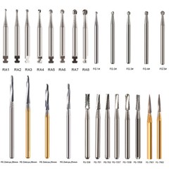 Dental Carbide Burs FG1/2/3/4/5/6/7/8 Round for High Speed Handpiece 10 -100Pcs
