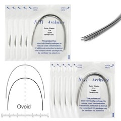 100PCS Dental Orthodontic Arch Wire Niti Round Ovoid Upper Lower 012 014 016 018