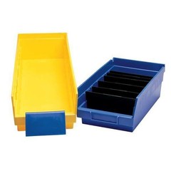 Akro-Mils 30138Yello 20 Lb Shelf Storage Bin, Plastic, 6 5/8 In W, 4 In H, 17
