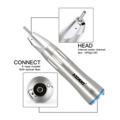 AZDENT Dental Surgical 1:1 Fiber Optic LED Straight Handpiece Inner Channel