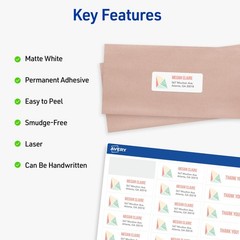 Customizable Printable Address Labels 1″ x 2-5/8″ – 3,000 Blank Mailing Stickers