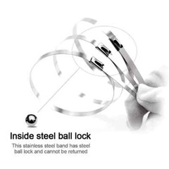 INDUSTRIAL GRADE 400lb (12MM) Stainless Steel Metal Zip Ties Heavy Duty Cable