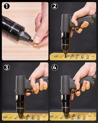 4-in-1 Pneumatic Rivet Nut Gun Set (10-24 & 1/4 & 5/16 & 3/8) Air Nutsert Gun