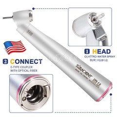 Dental 1:4.2 Increasing Handpiece 45 Degree Fiber Optic Electric Contra Angle de