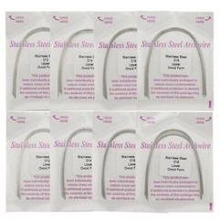 100pcs Dental Orthodontic Arch Wire Stainless Steel Ovoid Form Archwires Round