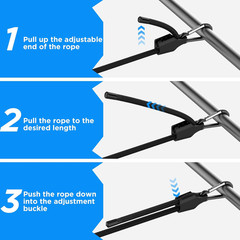 36 Inch Adjustable Bungee Cords with Carabiner Hooks, 4 Pack Heavy Duty Outdoor