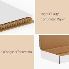 6x4x1 Shipping Boxes Set of 100, White Small Corrugated Cardboard Box, Mailer…