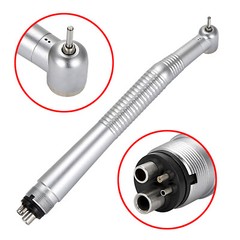 5X Dental High Speed Handpiece 4 Hole Push Air Turbine Single Water Spray