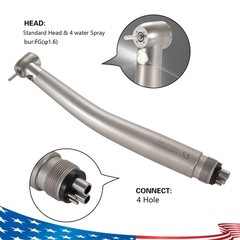 Dental High Speed LED E-generator Handpiece Standard Head 4 Spray 4H ASkeadnt sk