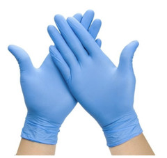 Nitrile Exam Gloves, Powder-Free, Latex Free, Box of 100. Size: Large