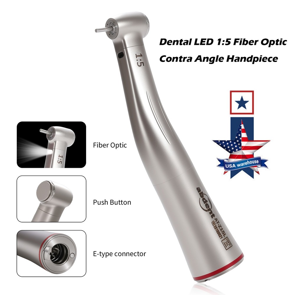 NSK Style Dental 1:1/1:5/20:1 Fiber Optic LED Increasing Contra Angle Handpiece