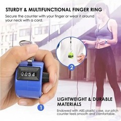 Hand Tally Counter, Handheld 4 Digit Lap Counter, Manual Mechanical Clicker HO