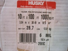 NEW Poly-America 610C Clear Husky 6-Mil Low Density Plastic Sheeting 10′ X100′