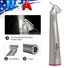Abdent Dental 1:4.2 Fiber Optic High Speed Handpiece 45 Degree Contra Angle