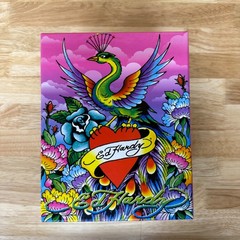 Ed Hardy Lisa Frank Love Kills Slowly Peacock Heart Design Hanging File Box 2009