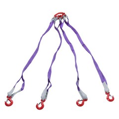 6600LBS Capacity 5FT Lifting Slings with G80 4 Legs Grab Hook and Adjuster