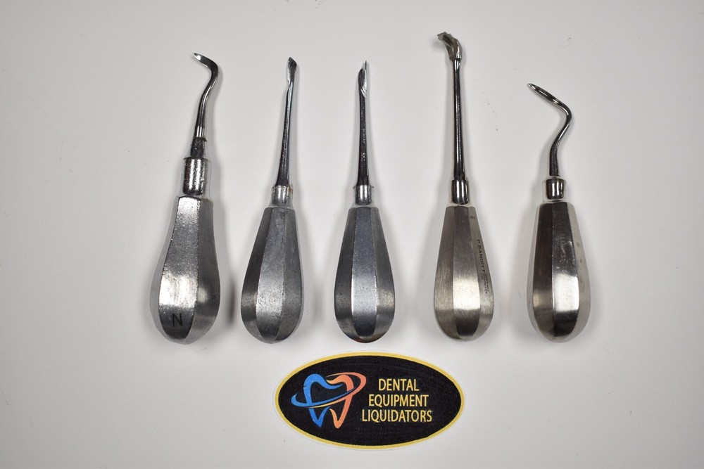 Dental Elevators Stainless Instruments Set of 5, Various Types & Uses