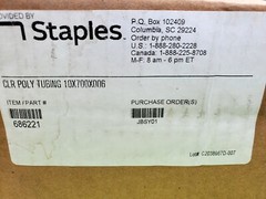 STAPLES Poly Tubing, 10 Inch x 700 Feet, 6 Mil, Clear, Poly Tubing Roll w/insert