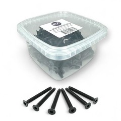 100 Pack – 1/4-20 x 2-1/2” Flat Head Trailer Deck Screws – Type F, T30 Star, Bla