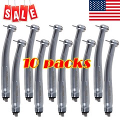 10 packs USA Dental High Speed Handpiece Push Standard Head 4Holes Turbine