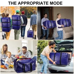6 Pack Moving Bags Heavy Duty, Extra Large Storage Totes Bag with Zippers and…